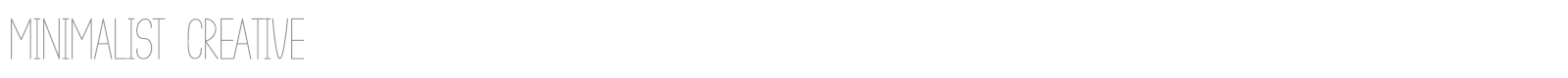 Minimalist Creative font preview